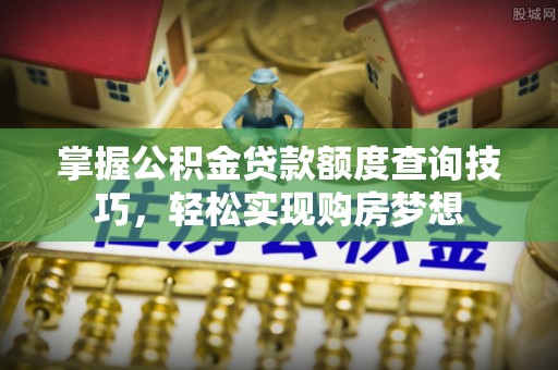 连云掌握公积金贷款额度查询技巧，轻松实现购房梦想