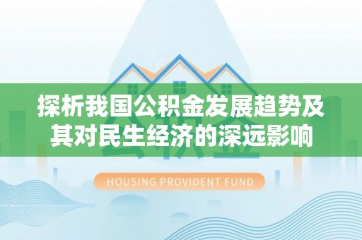 连云探析我国公积金发展趋势及其对民生经济的深远影响